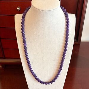 Natural Amethyst Beaded Necklace